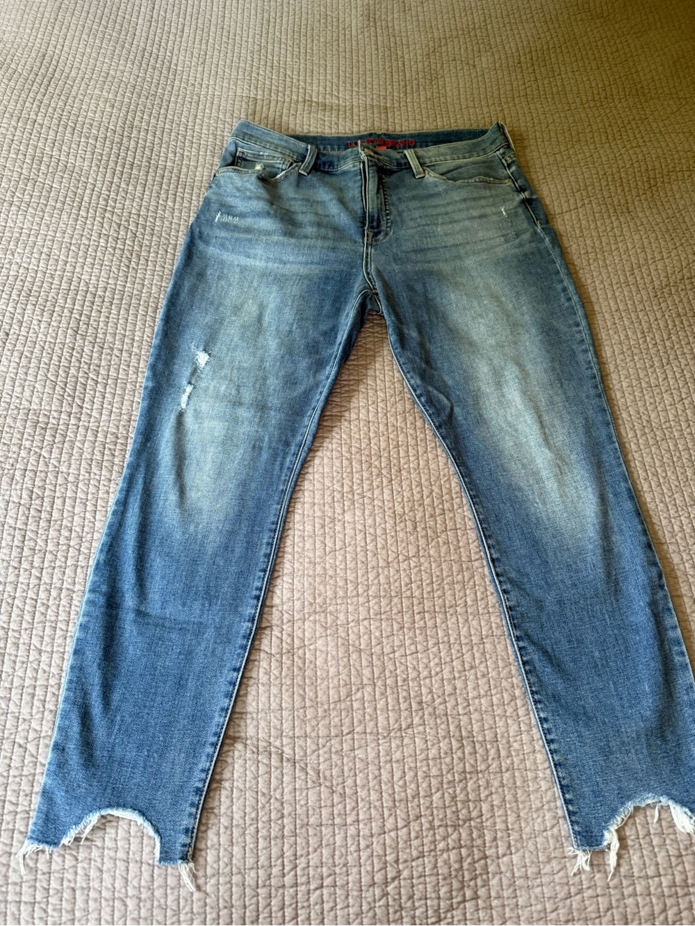 Lucky Brand Women's Skinny Jeans - Faded Blue with Raw Hem